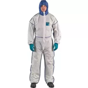 Ansell White Coveralls Hooded Size (XL)