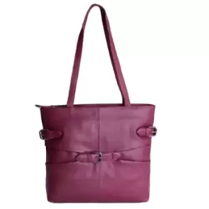 Eastern Counties Leather Womens/Ladies Jill Tote Style Handbag (One size) (Burgundy)