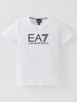 Emporio Armani EA7 Visibility Logo T-Shirt White Size 10 Years Boys