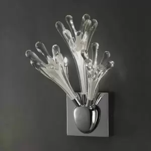 Wall light Love 3 bulbs polished chrome/frosted white