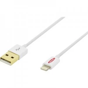 ednet iPad/iPhone/iPod Charger lead/Data cable [1x USB 2.0 connector A - 1x Apple Dock lightning plug] 0.50 m White