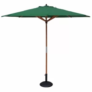 Rowlinson Willington 2.7m Wooden Parasol and 15kg Base, Green