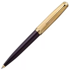 Parker 51 Deluxe Plum and Gold Ballpoint Pen