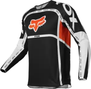FOX 360 Dvide Motocross Jersey, black-white-orange, Size S, black-white-orange, Size S