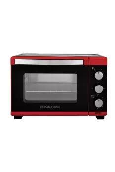 19L Compact Oven with Heatsafe Glass Panel - Red