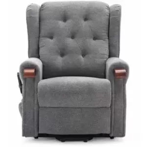 Harrogate dual rise rec pebble grey fabric recliner