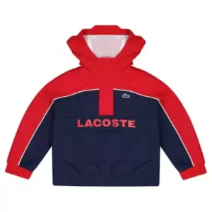 Boys' Lacoste SPORT Water-Repellent Jacket Size 6 yrs Red / Navy Blue