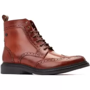 Base London Mens Shaw Lace Up Leather Brogue Boots UK Size 9 (EU 43)