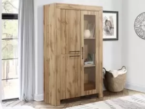 Birlea Compton Oak 2 Door Display Cabinet