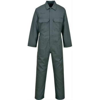 Portwest - BIZ1 Green Sz L R Bizweld Flame Retardant Welder Overall Coverall Safety Boiler Suit