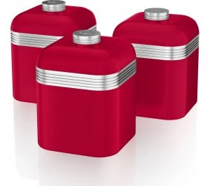 Swan Retro SWKA1020RN 1-litre Canisters Pack of 3