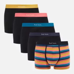 Paul Smith Five-Pack Cotton-Blend Trunk Boxer Shorts - M