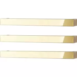 Towelrads Elcot 3 Pack Square 450mm in Polished Brass Steel