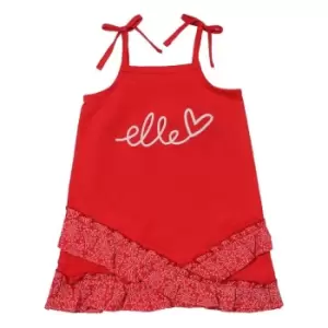 Elle Elle Frill Hem Dress Bb99 - Red