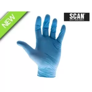 Scan Blue Nitrile Disposable Gloves Medium (Box of 100)