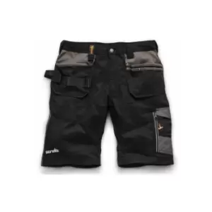 Scruffs - Trade Work Shorts Black with Multiple Pockets - 34" Waist