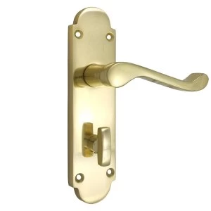 Select Hardware 150mm Richmond Bathroom Lock - Polished Brass