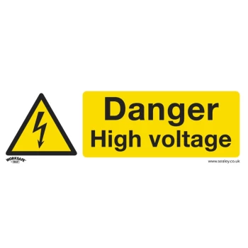 Safety Sign - Danger High Voltage - Self-Adhesive Vinyl