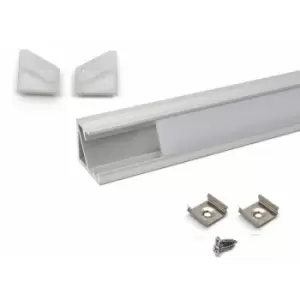 Moderix - LED Aluminium Profile Corner 1M For LED Strip Light With Milky Cover
