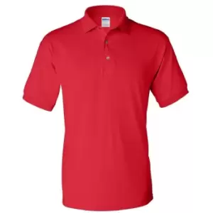 Gildan Adult DryBlend Jersey Short Sleeve Polo Shirt (2XL) (Red)