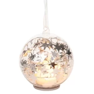 Xmas Candle Bauble Foil Stars