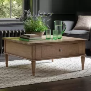 Gallery Direct Mustique Square 2 Drawer Coffee Table Natural