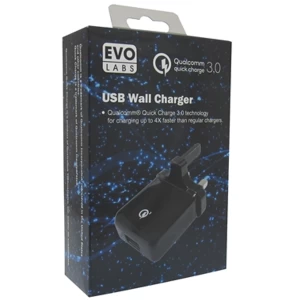 Evo Labs 2.4A USB Wall Charger UK Plug