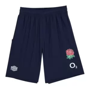 Umbro England Rugby Gym Shorts 2023 2024 Juniors - Blue
