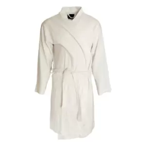 Foxbury Mens Waffle Texture Cotton Dressing Gown/Robe (M/L) (White)