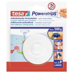 tesa POWERSTRIPS Ceiling hook White Content: