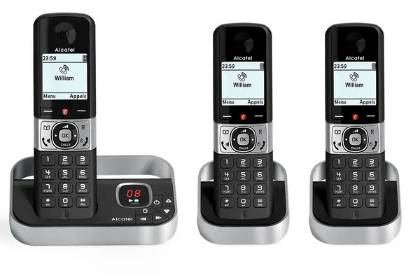 Alcatel F890 Voice TAM Cordless Dect Phone Triple Handsets