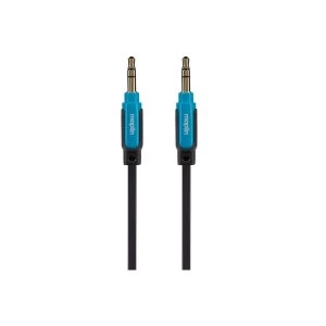 Maplin Premium 3.5mm Flat Stereo Auxiliary Audio 3 Pole Jack Plug Cable 1.5m