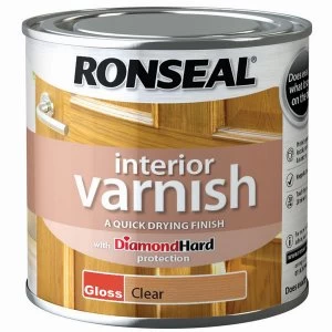 Ronseal Quick Dry Gloss Varnish - Clear - 250ml