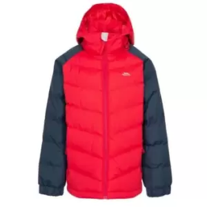 Trespass Childrens Boys Sidespin Waterproof Padded Jacket (7/8 Years) (Red/Black)