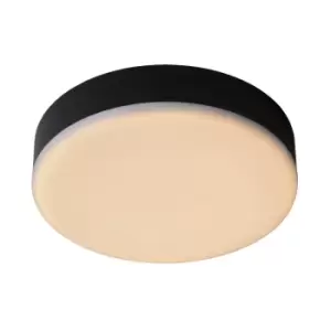 Ceres-Led Modern Flush Ceiling Light Bathroom - Ø21.5cm- LED Dim. - 1x30W 3000K - IP44 - Black