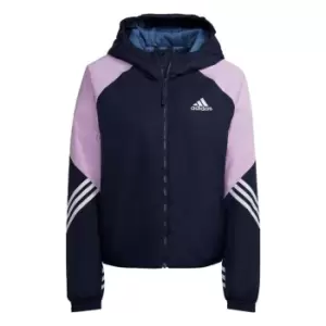 adidas Back to Sport Hooded Jacket Womens - Legend Ink / Bliss Lilac