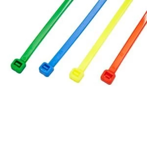 BQ Multicolour Cable Ties L100mm Pack of 100