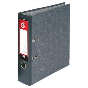 5 Star Lever Arch File 70mm Foolscap Cloudy Grey Pack 10