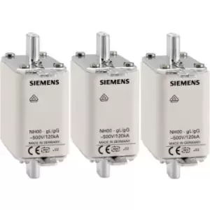 Siemens 3NA3830 NH fuse Fuse size = 000 100 A 500 V AC, 250 V AC 3 pc(s)