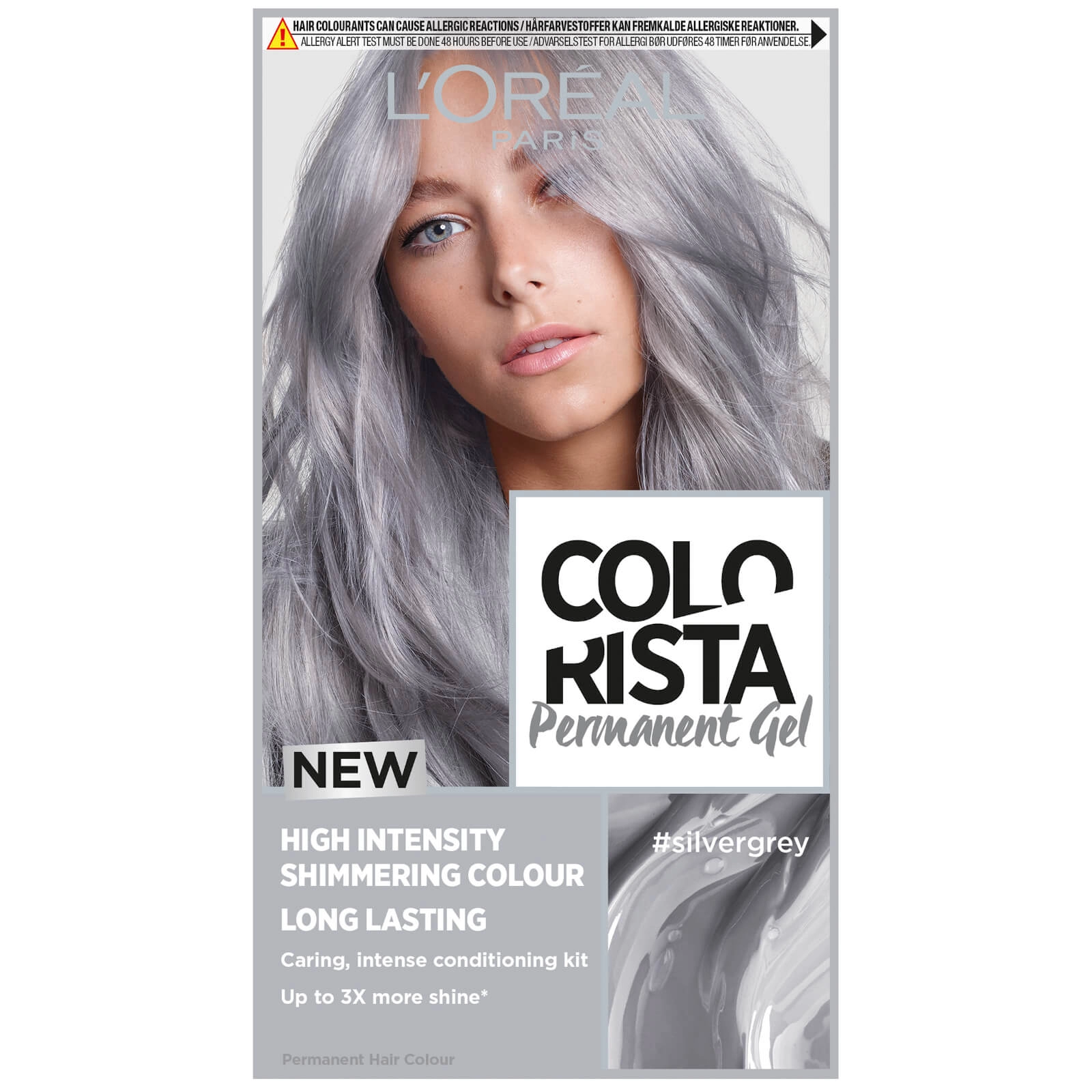 LOreal Colorista Silver Grey Permanent Gel Hair Dye, 10.11 Silver