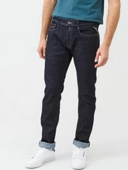 Replay Rocco Regular Fit Jeans - Indigo, Size 36, Inside Leg Long, Men
