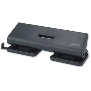 Rapesco 75P ABS-top 4 Hole Punch Black