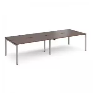 Adapt double back to back desks 3200mm x 1200mm - silver frame and