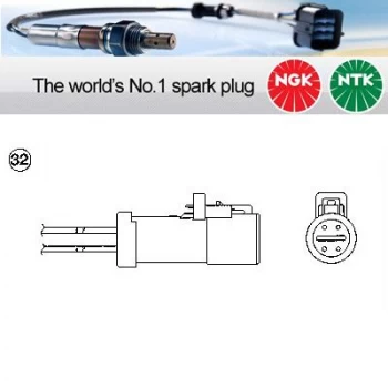1x NGK NTK Oxygen O2 Lambda Sensor OZA381-D10 OZA381D10 (0040)