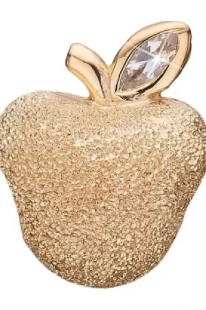 Ladies Christina Gold Plated Sterling Silver Sparkling Apple Bead Charm 623-G81