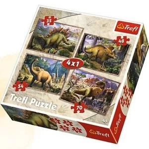 4 in 1 Dinosaurs Jigsaw Puzzle