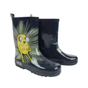 Adventure Time Boys Jake And Finn Rubber Wellington Boots (2 UK) (Navy/Yellow)