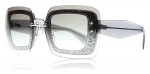 Miu Miu 01R Sunglasses Transparent Grey Glitter UES0A7