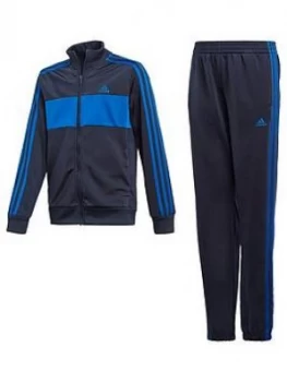 adidas Boys Tiberio Tracksuit - Blue, Navy, Size 5-6 Years