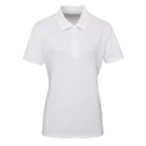 Tri Dri Womens/Ladies Panelled Short Sleeve Polo Shirt (S) (White)